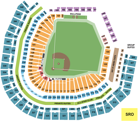 T-Mobile Park Mariners Seating Chart